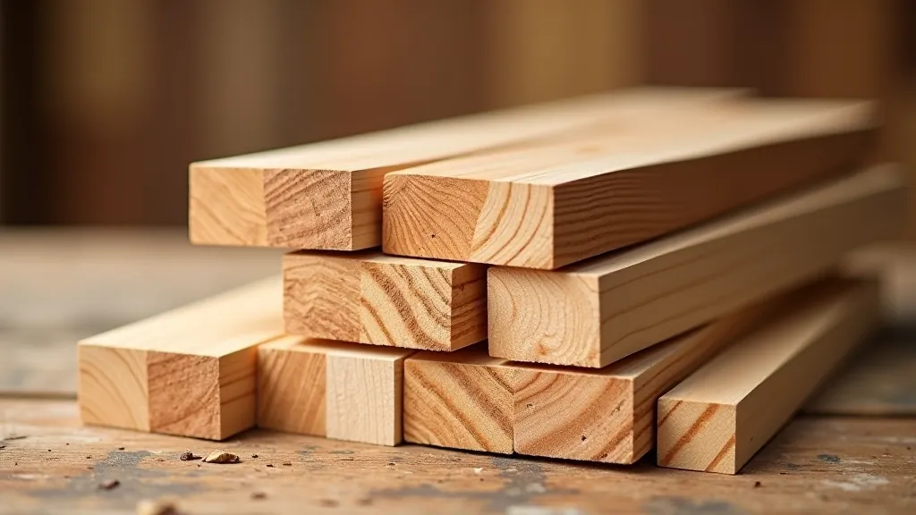 Stack of different wood samples showing varying grain patterns and colors, laid flat on table