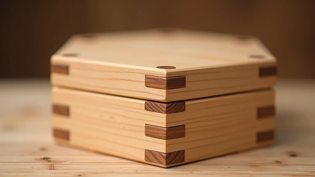 Wooden jewelry box with dovetail joints and natural Baltic timber finish